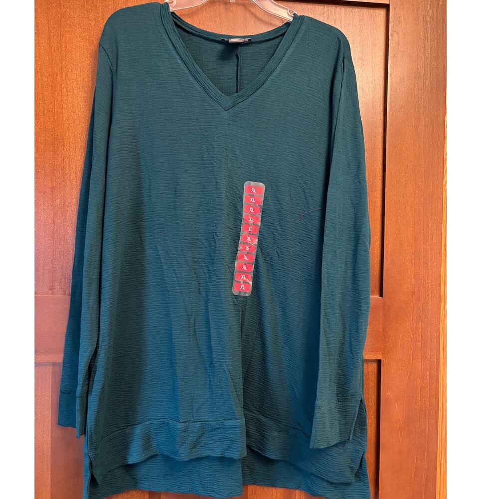 Evergreen Adrianna Papell Top, XL, NWT